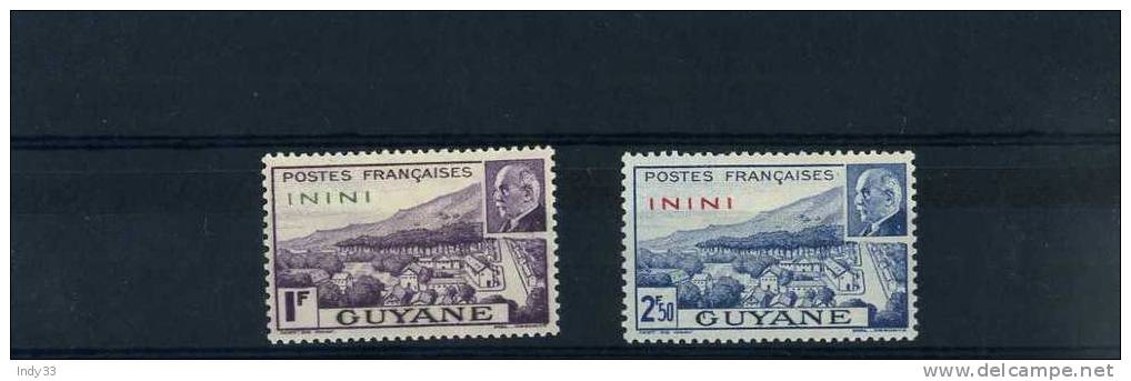 - FRANCE COLONIES  . TIMBRES D´ININI 1941 . NEUFS AVEC CHARNIERE - Nuevos