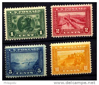 USA 1913     SAN FRANCISCO   Yvert 195/198*  Mint H.H. - Nuovi