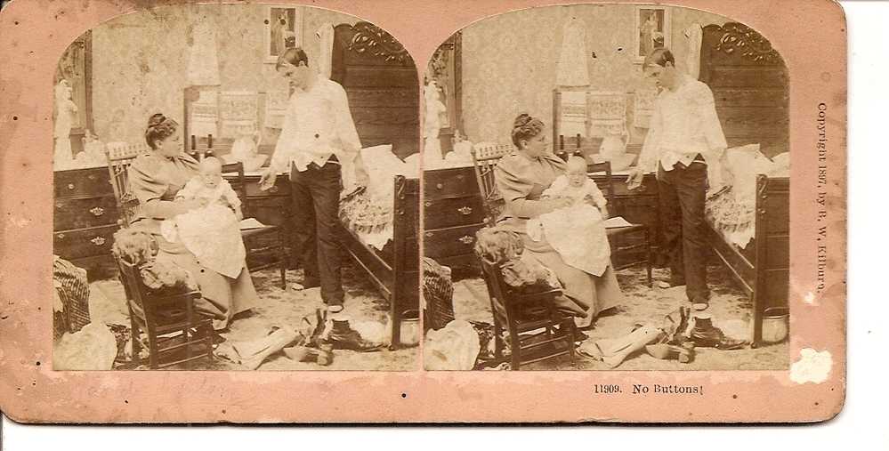 - PHOTO STEREO -  Stéréoscopiques - Kilburg Littleton -  Couple Et Enfant Bébé - Baby  En 1897 - - Photos Stéréoscopiques