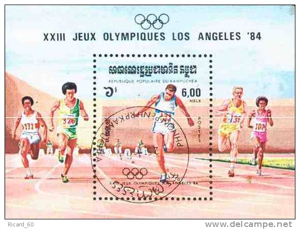 Bloc Du Cambodge, Jeux Olympiques De Los Angeles, Athlétisme .1984. - Sommer 1984: Los Angeles