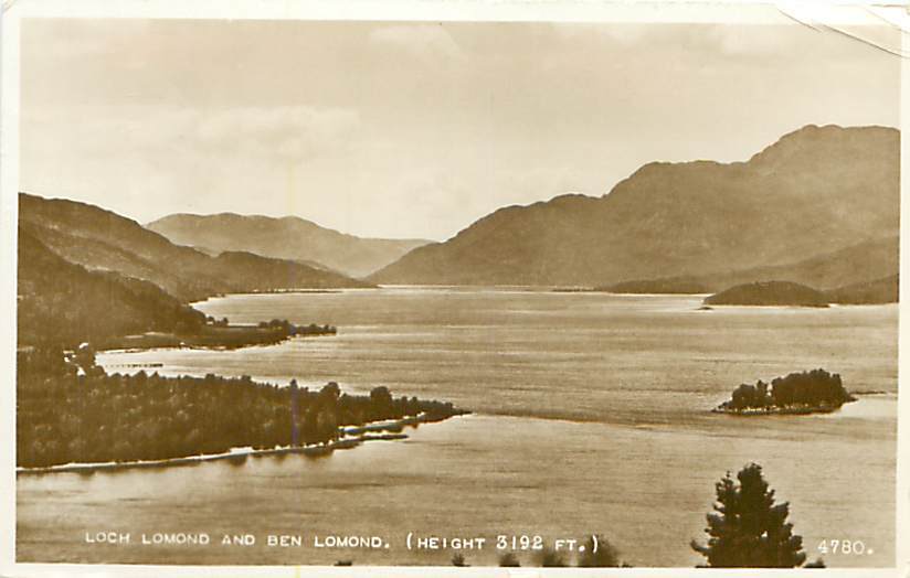 LOCH LOMOND And Ben LOMOND (Valentine & Sons Ltd, N. 4780) - Dunbartonshire