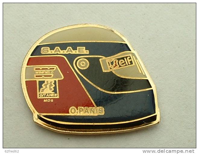 Pin´s CASQUE OLIVIER PANIS ELF (B1) - Car Racing - F1
