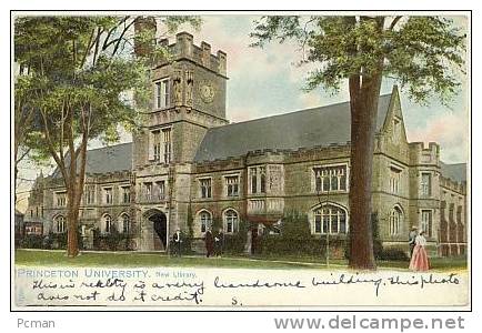 PRINCETON UNIVERSITY.  New Library. Raphael Tuck & Sons' Post Card Series No. 2069, Sent 1905 UDB - Tuck, Raphael