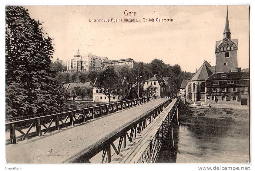 RAR Gera - Brücke, Schloss 1915 - Gera