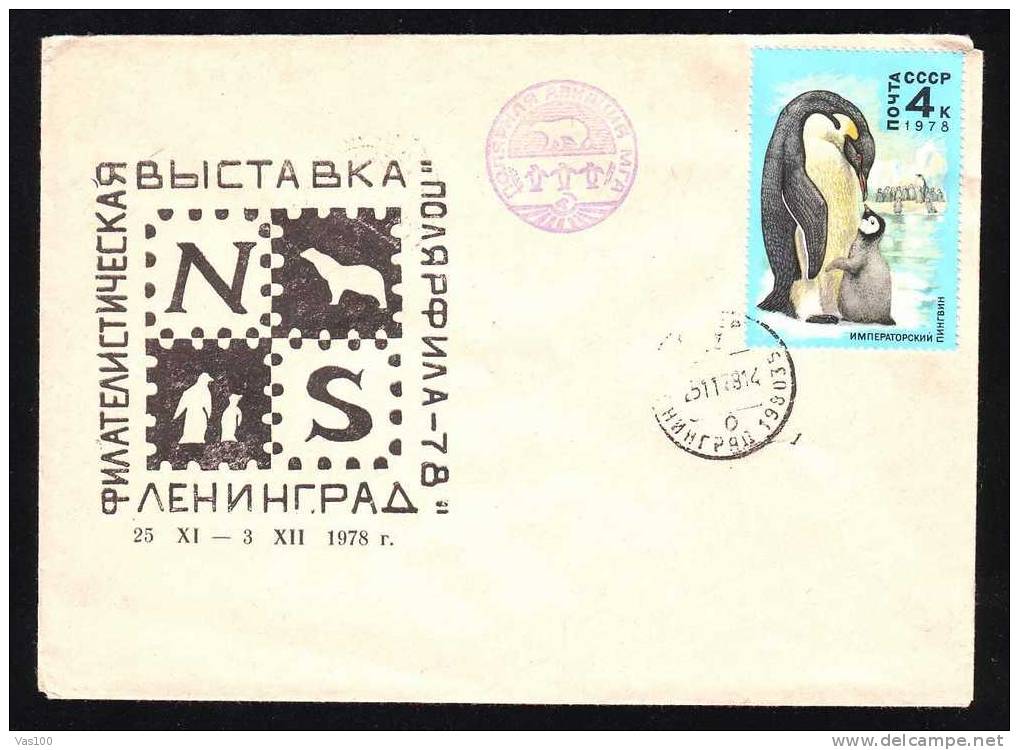 RUSSIA 1981  POLAR COVER BEAR PENGUIN  IN ANTARCTICA. - Orsi