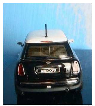 BMW MINI COOPER BLACK AUTOART 54825 1/43 WHITE ROOF NEW - AutoArt