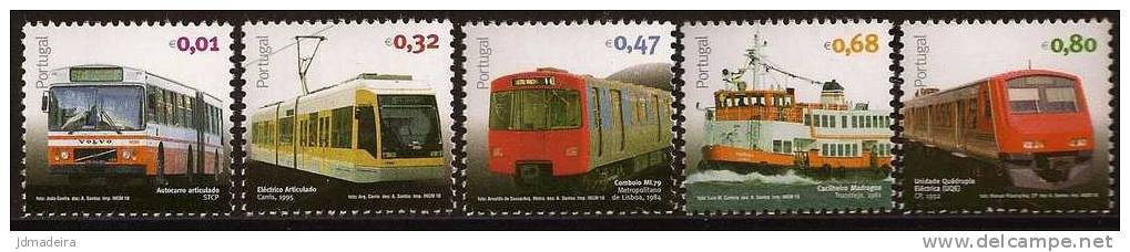 Portugal – 2010 Public Transports MNH Set - Used Stamps