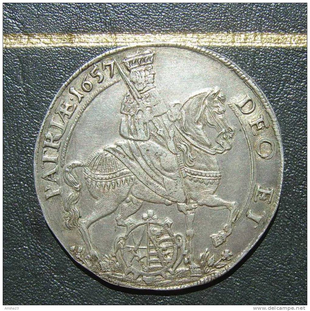 Germany Saxony Dresden 1/2 THALER 1657  Johann Georg II. 1656-1680 - Silver - Rare Type - Taler & Doppeltaler