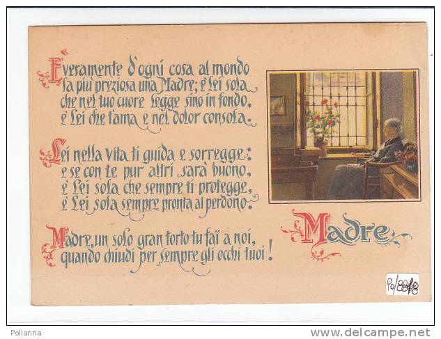 PO8818# VERSI POETICI - MADRE - MAMMA -  Figura Anziana Donna  No VG - Fête Des Mères