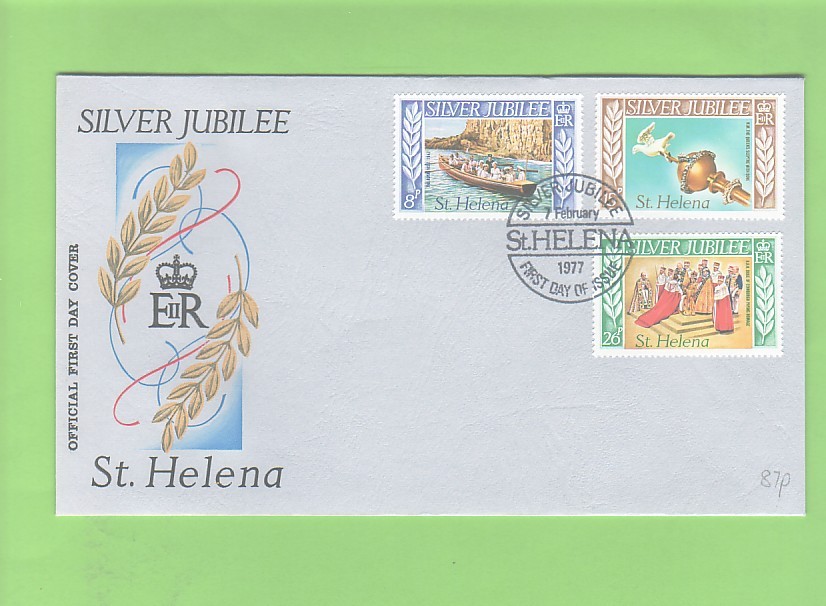 ST HELENA - 1977 Silver Jubilee FDC - Isla Sta Helena