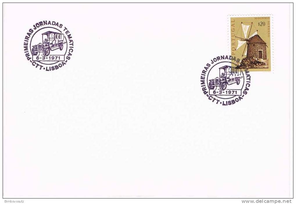 Portugal 1971 Brief Mit  Sonderstempel Bus - Busses