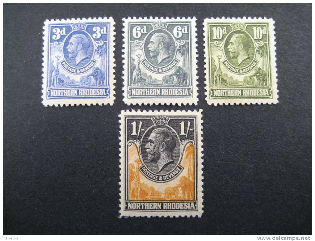 A1617 - Northern Rhodesia - 1925-29 - Sc. 5-7-9-10 - MLH - Northern Rhodesia (...-1963)