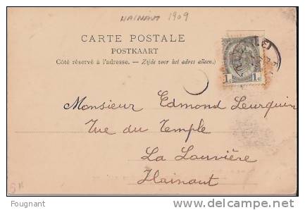 BELGIQUE:LE ROEULX (Hainaut):Château Des Viviers Et L´Etang.1909.Carte Envoyée à La Louvière. - Le Roeulx