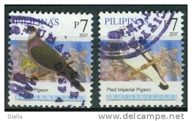 Philippines 2007, 2 Pigeons - Tauben & Flughühner