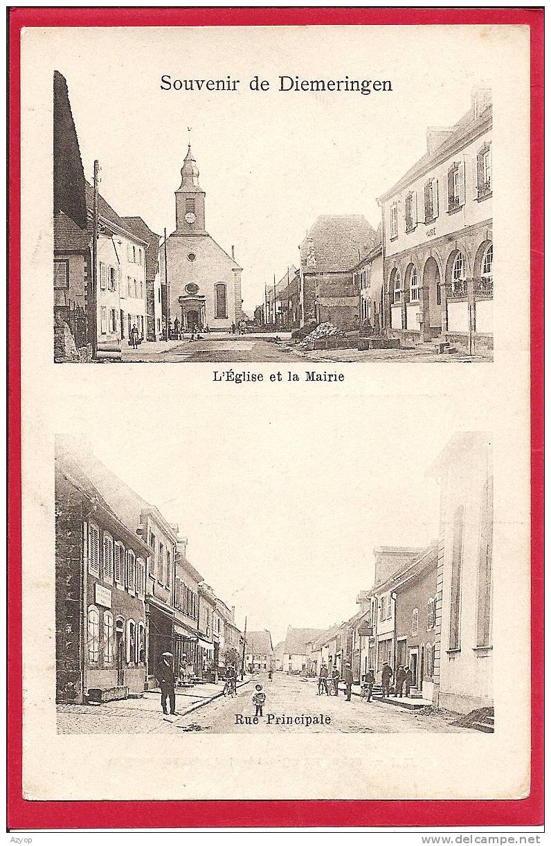 67 - DIEMERINGEN - RUE PRINCIPALE - EGLISE - MAIRIE - Diemeringen