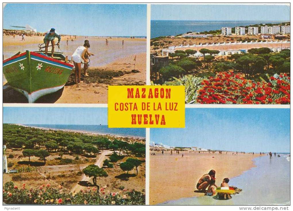 Cp , ESPAGNE , HUELVA , Vista De Mazagon , Multi-Vues Voyagé - Huelva