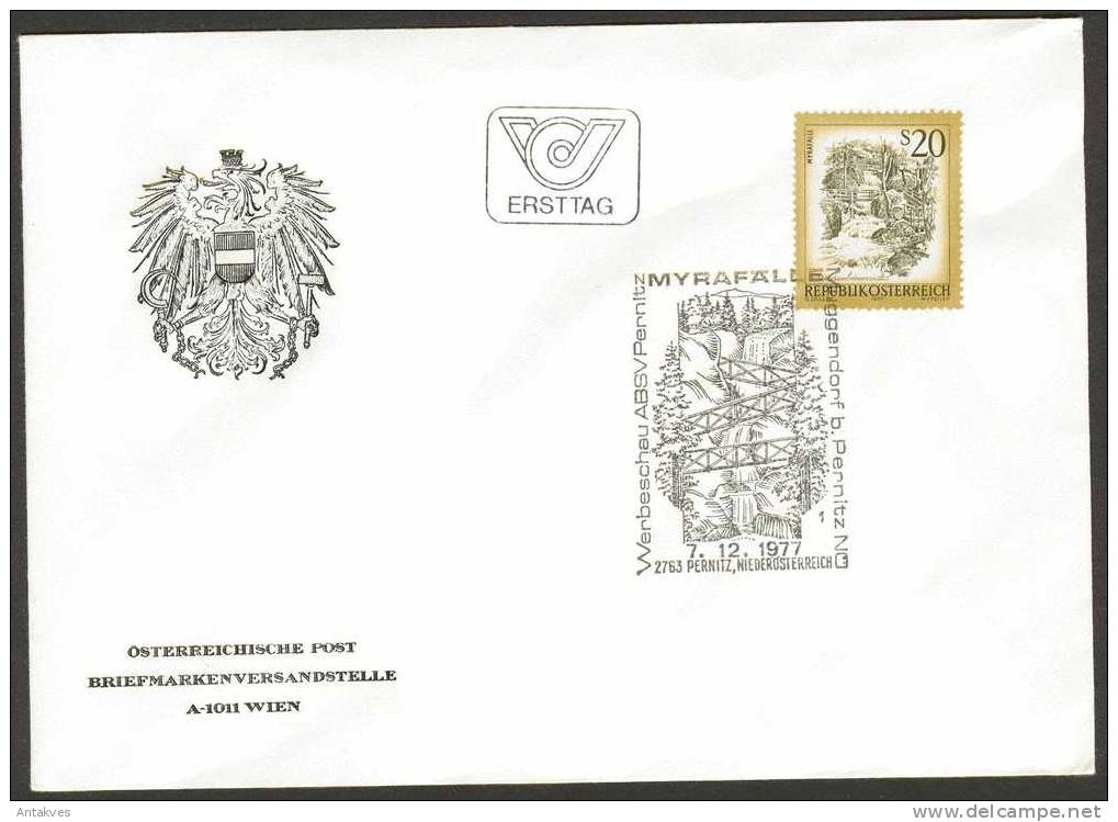 Austria Osterreich 1977 Myrafalle FDC - Brieven En Documenten