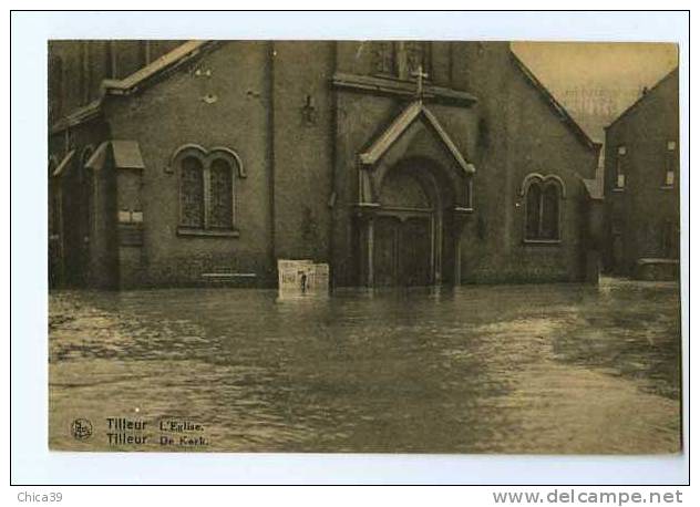 013378  -  TILLEUR  -  Crue De La Meuse 1925 - 1926   L´Eglise - Saint-Nicolas