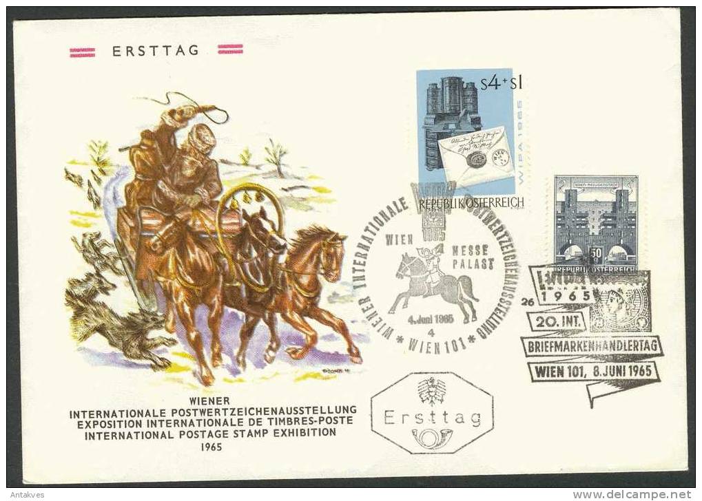 Austria Osterreich 1965 Exhibition Wipa-65  FDC 2 - Brieven En Documenten