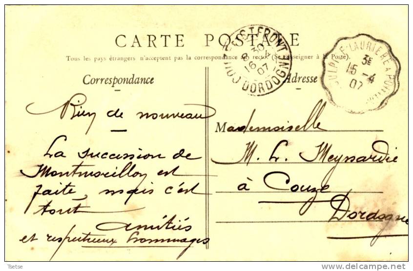 Montmorillon - Effet De Neige -Vue Prise Du Pont -1907 ( Voir Verso ) - Montmorillon