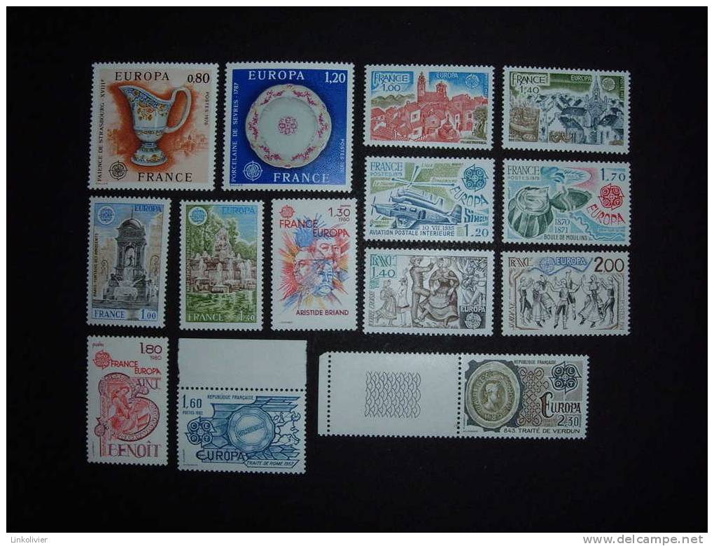 LOT 2: FRANCE EUROPA - Y&T N°1877 /1878 /1928 /1929 /2008 /2009 /2046 /2047 /2085 /2086 /2138 /2139 /2207 /2208 N** - Collections