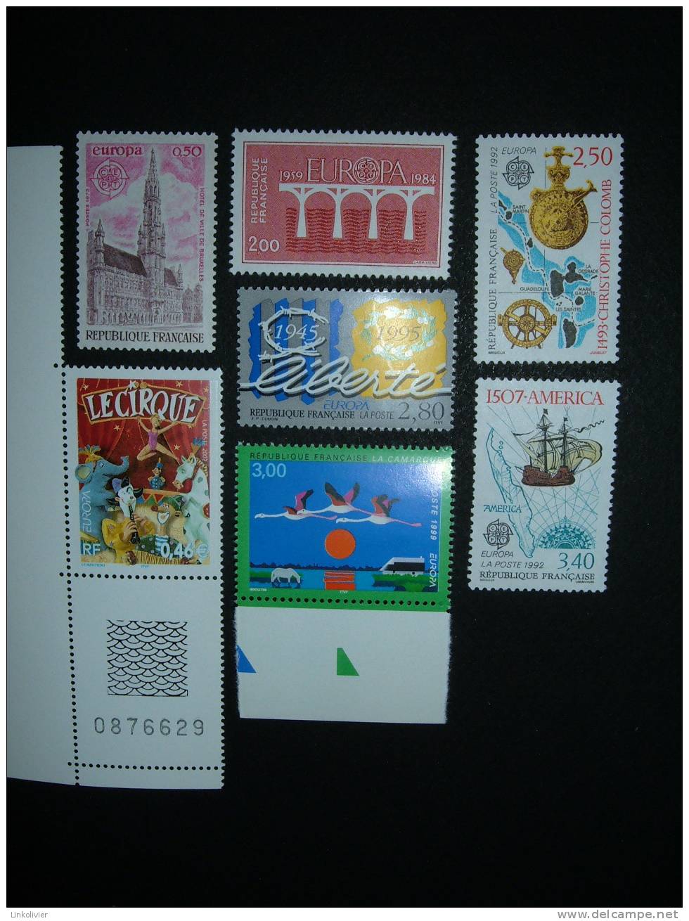 LOT 4 : FRANCE EUROPA -Y&T N° 1752 / 2309 / 2755 / 2756 / 2941 / 3240 / 3466 - Neuf** - Collections