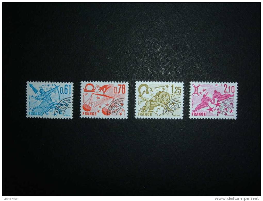 FRANCE Préoblitérés De 1978 Série 154 Au 157 Neufs** - Signes Du Zodiaque - 1964-1988