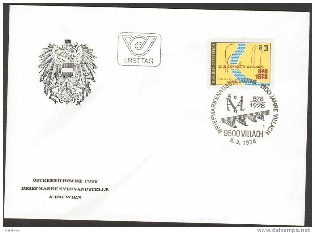 Austria Osterreich 1978 1100 Jahre Villach FDC - Cartas & Documentos