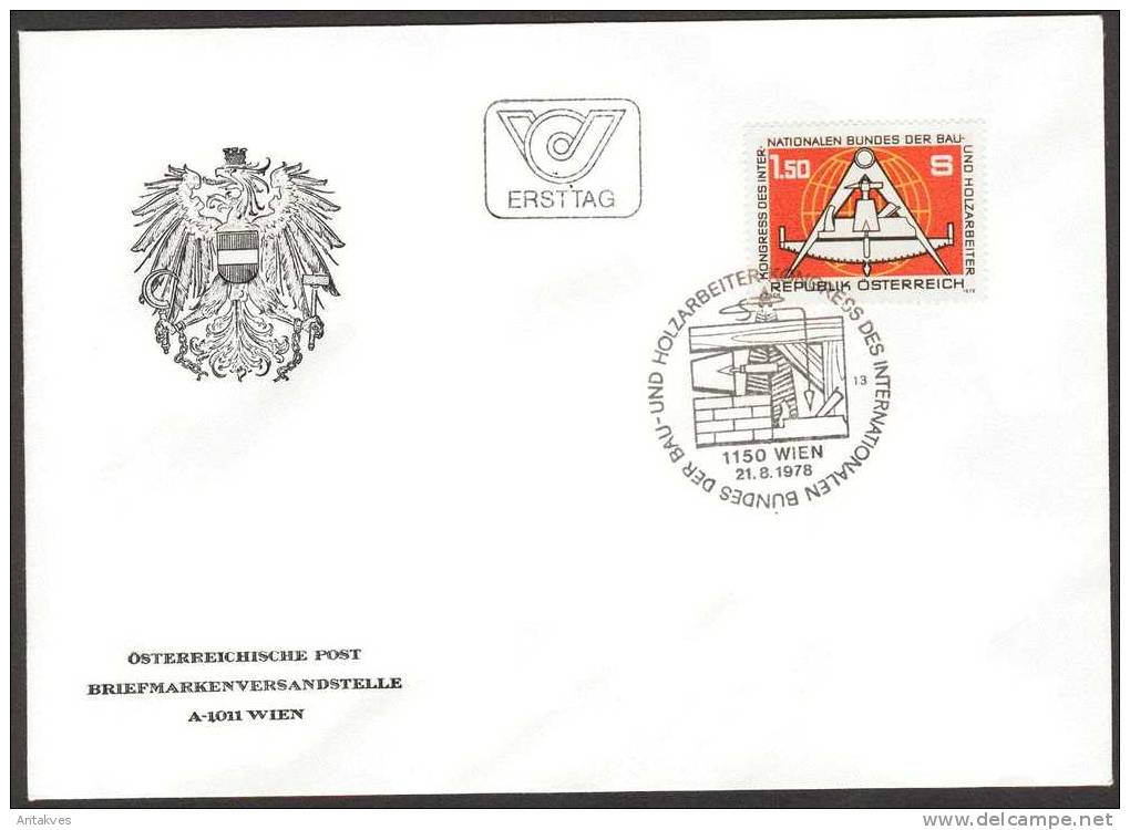 Austria Osterreich 1978 Kongress Des Internationalen Bundes FDC - Lettres & Documents