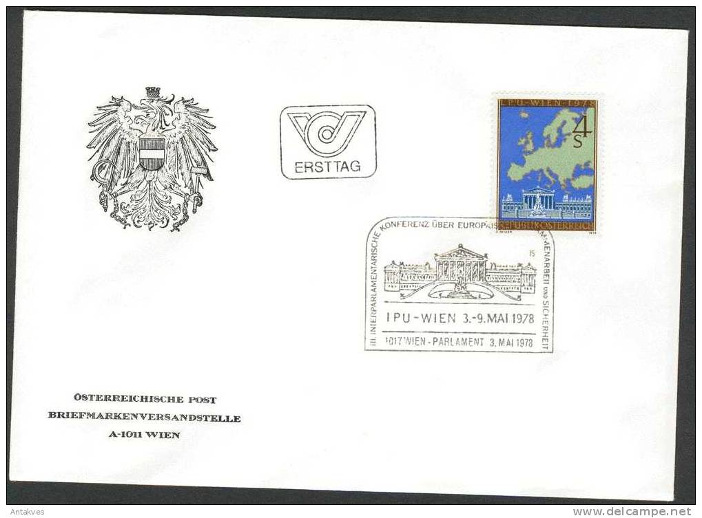 Austria Osterreich 1978 IPU FDC - Lettres & Documents
