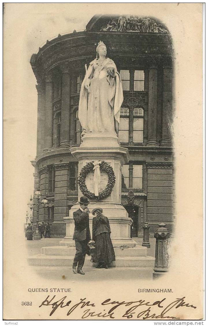 BIRMINGHAM - QUEENS STATUE 1903 - Birmingham