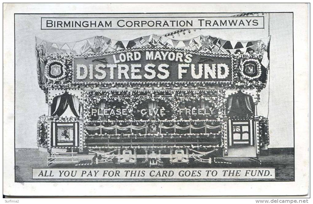 BIRMINGHAM CORPORATION TRAMWAYS - LORD MAYOR´S DISTRESS FUND - Birmingham