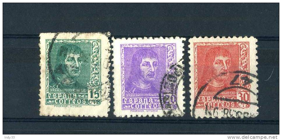 - ESPAGNE 1938  . SUITE DE TIMBRES OBLITERES - Used Stamps