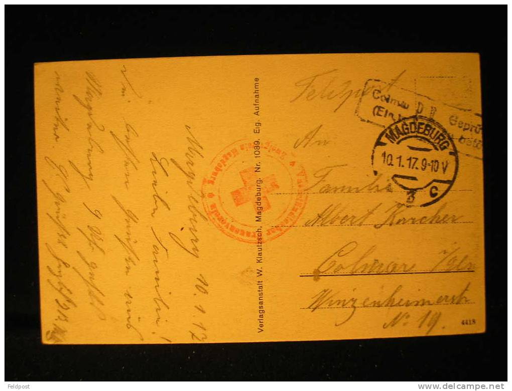 Cachet Rotes Kreuz Frauenverein Magdeburg 1917 - Franking Machines (EMA)