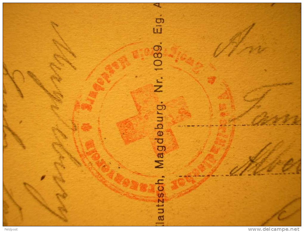 Cachet Rotes Kreuz Frauenverein Magdeburg 1917 - Franking Machines (EMA)