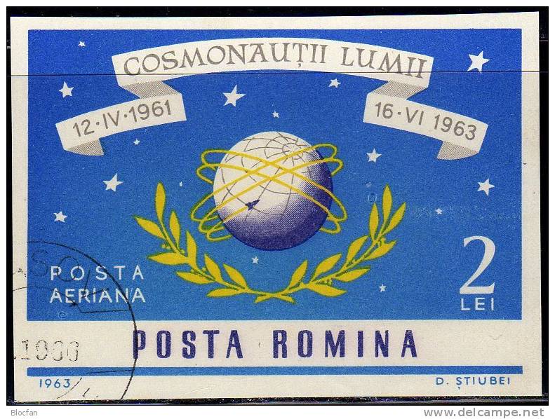 Raumfahrt 1964 USA/SU Rumänien Block 56 Typ A Plus B O 25€ Erde/Raketen Im All Bloque Bloc Hb M/s Space Sheet Bf ROMANIA - Europe