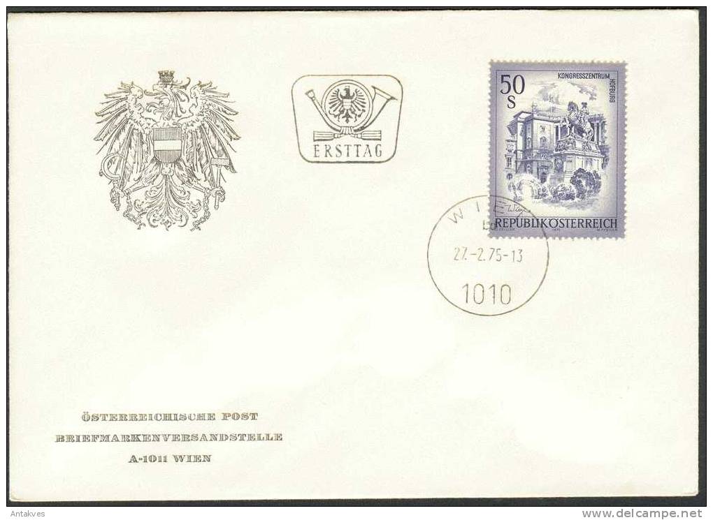 Austria Osterreich 1975 50 S. Hofburg FDC - Lettres & Documents