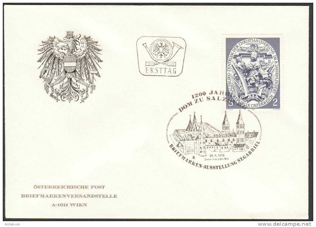 Austria Osterreich 1974 1200 Jahre Dom Zu Salzburg FDC - Lettres & Documents