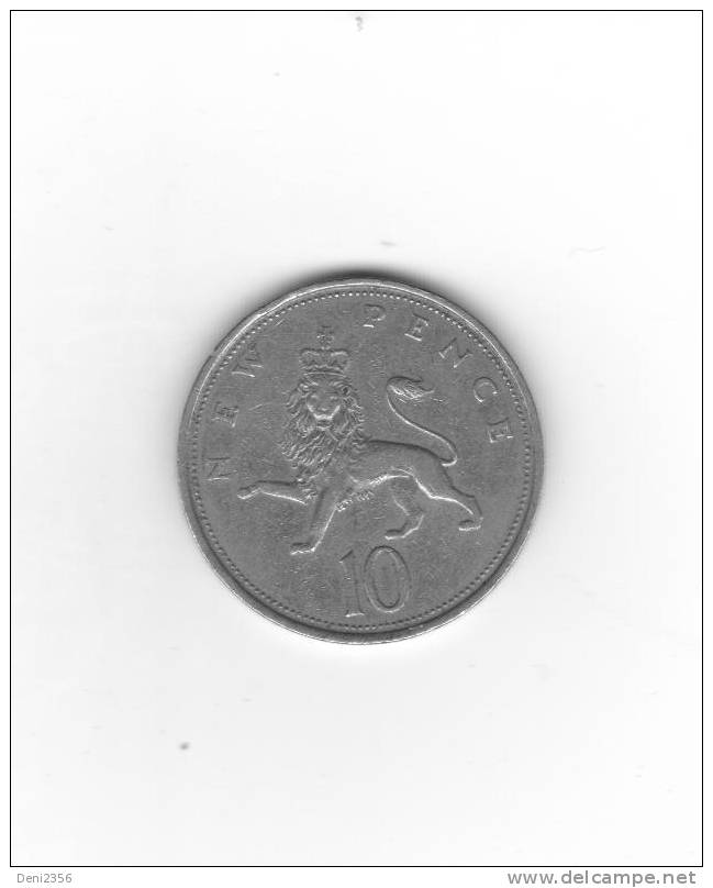 Pièce De 10 New Pence Grande Bretagne 1969 - 10 Pence & 10 New Pence