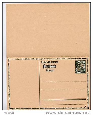 BAYERN P95/03 Antwort-Postkarte 1916 Kat. 5,50 € - Entiers Postaux