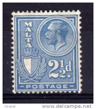 Malta - 1927 - 2½d Definitive - MH - Malte (...-1964)