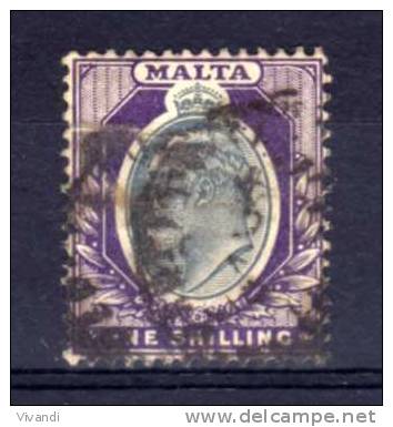 Malta - 1903 - 1 Shilling Definitive (Watermark Crown CA) - Used - Malte (...-1964)