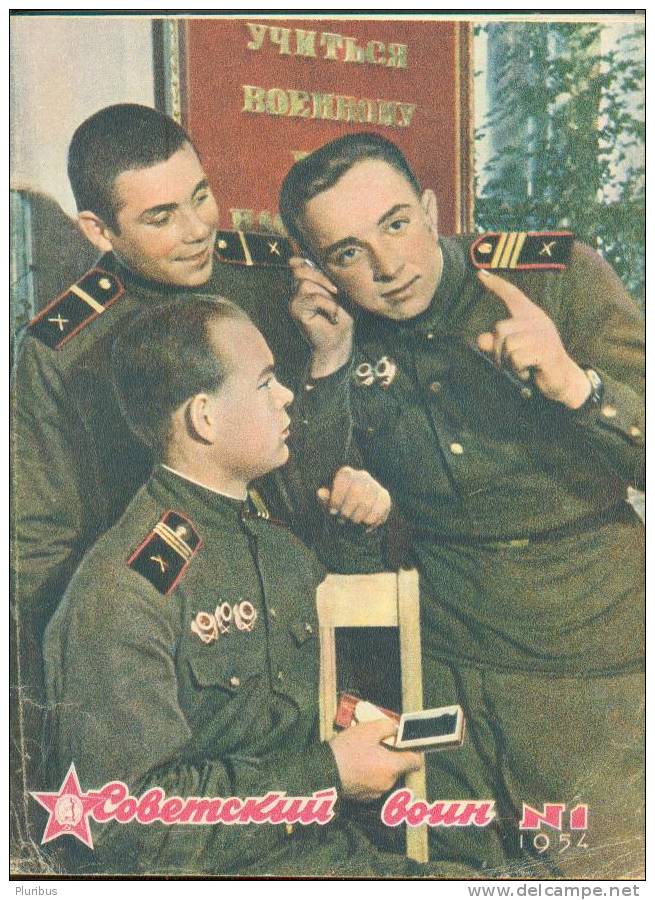 SOVIET SOLDIER, RUSSIA USSR MILITARY MAGAZINE, 1954 - 1 - Magazines