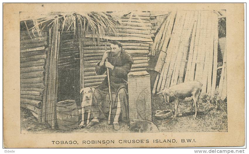 Tobago Trinidad Robinson Crusoe Island BWI Stamp Mt Irvine Bay Tobago 1936 Port Of Spain - Trinidad