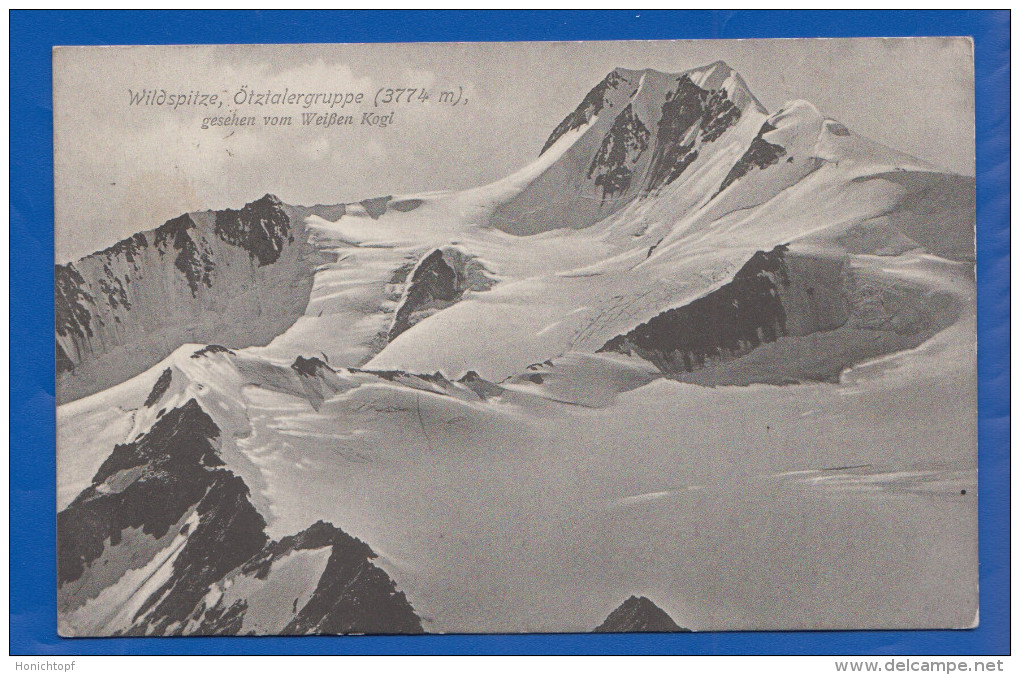 Österreich; Wildspitze Ötztalergruppe Gesehen Vom Weissen Kogl; 1913 Stempel Vent - Sonstige & Ohne Zuordnung