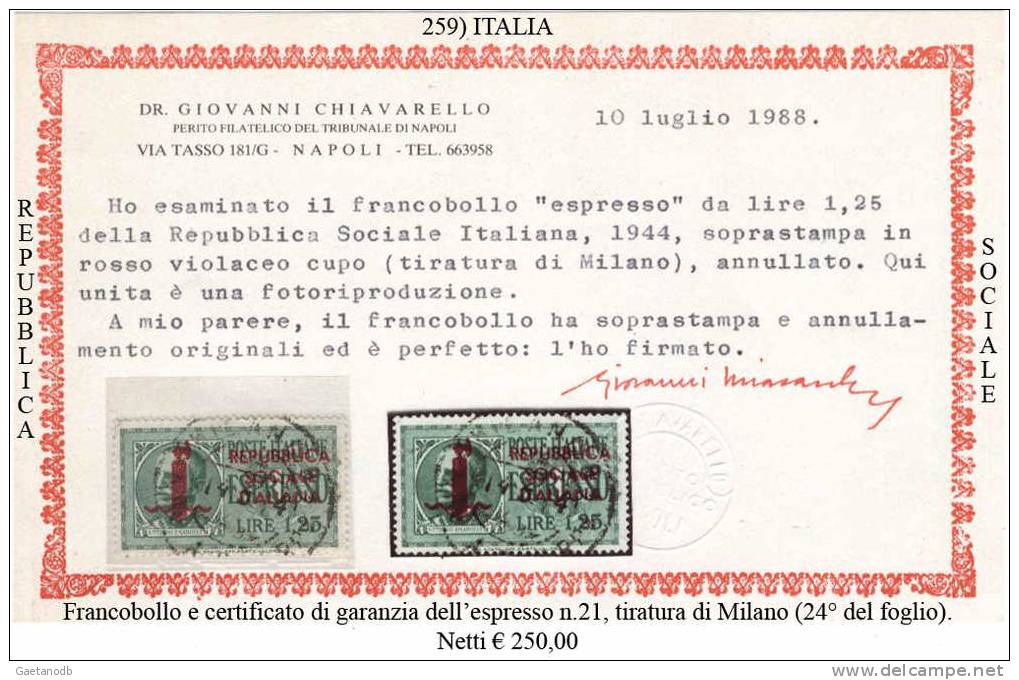 Italia-A.00259 - Oblitérés