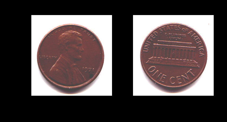 ONE CENT 1971 - 1959-…: Lincoln, Memorial Reverse