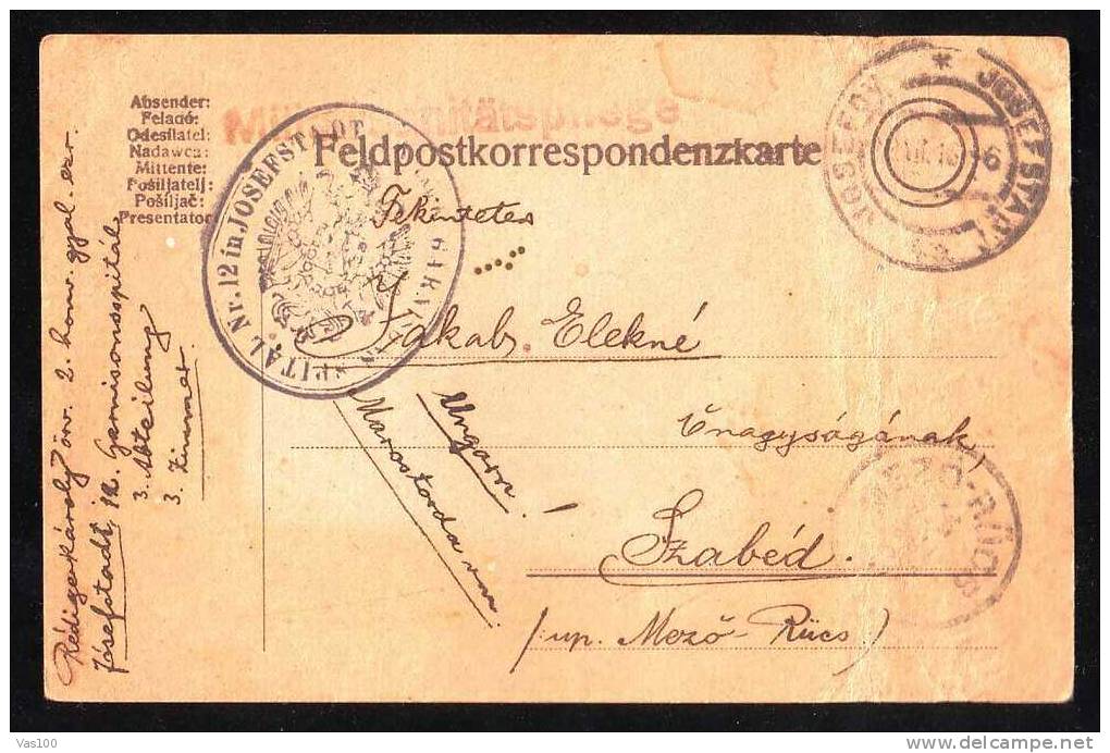 PC  1916 AUSTRO-HUNGARY WW1 CENSORED TO ROMANIA RUCS. - Storia Postale Prima Guerra Mondiale