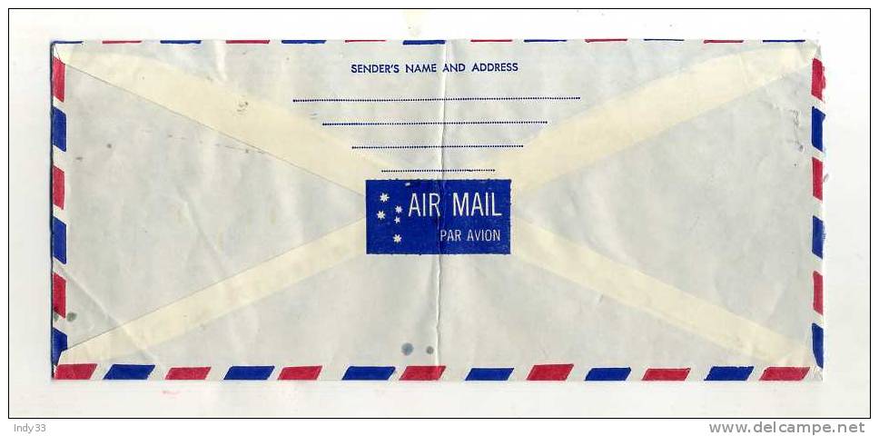 - AUSTRALIE . AFFRANCHISSEMENT SIMPLE POUR LA SUISSE SUR ENVELOPPE DE 1969 - Lettres & Documents