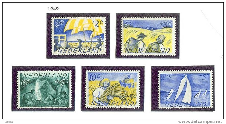 NEDERLAND  ZOMERZEGELS  1949 ** - Unused Stamps